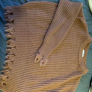 Copper cropped sweater